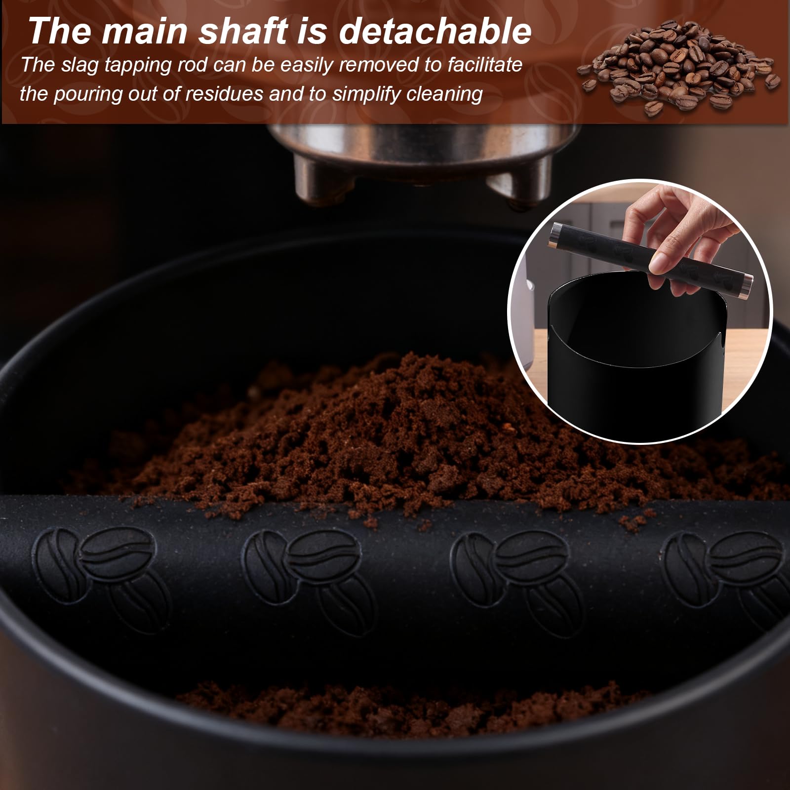 Caja de Golpeteo para Café Knock Box Profesional – Compacta, Antideslizante y Fácil de Limpiar, Accesorio Esencial para Baristas con Portafiltros y Máquinas de Espresso