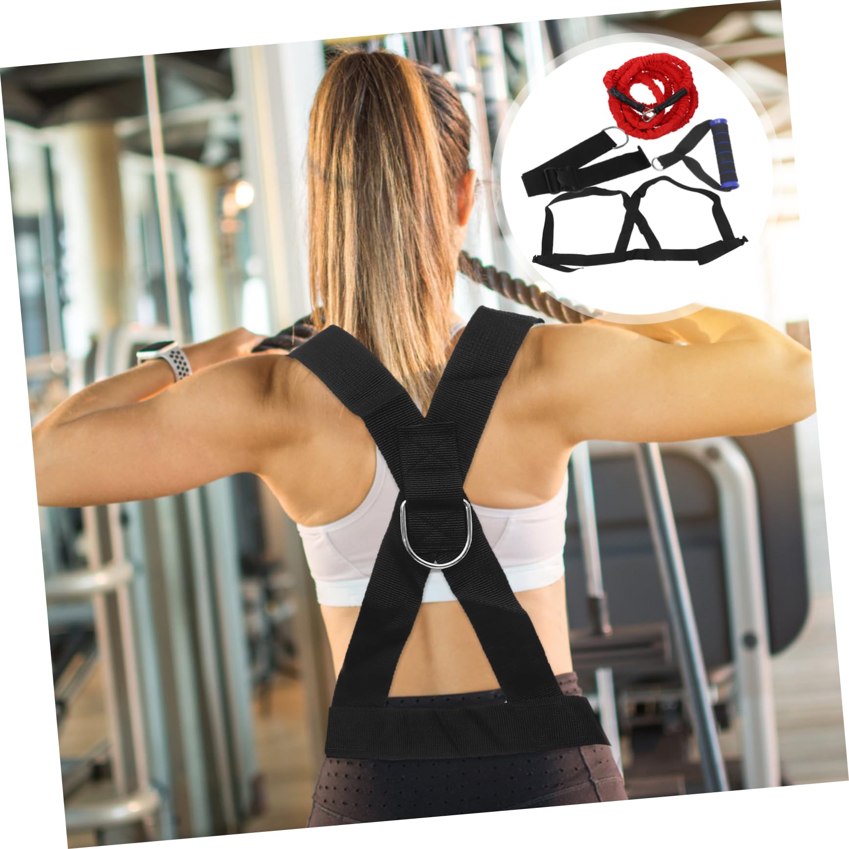 INOOMP Corda Di Resistenza Per Allenamento Doppia Fascia Di Resistenza Per Corsa Attrezzatura Per Forza Esplosiva Per Allenamento Di Salto Yoga Palestra Realizzato in Lattice Naturale