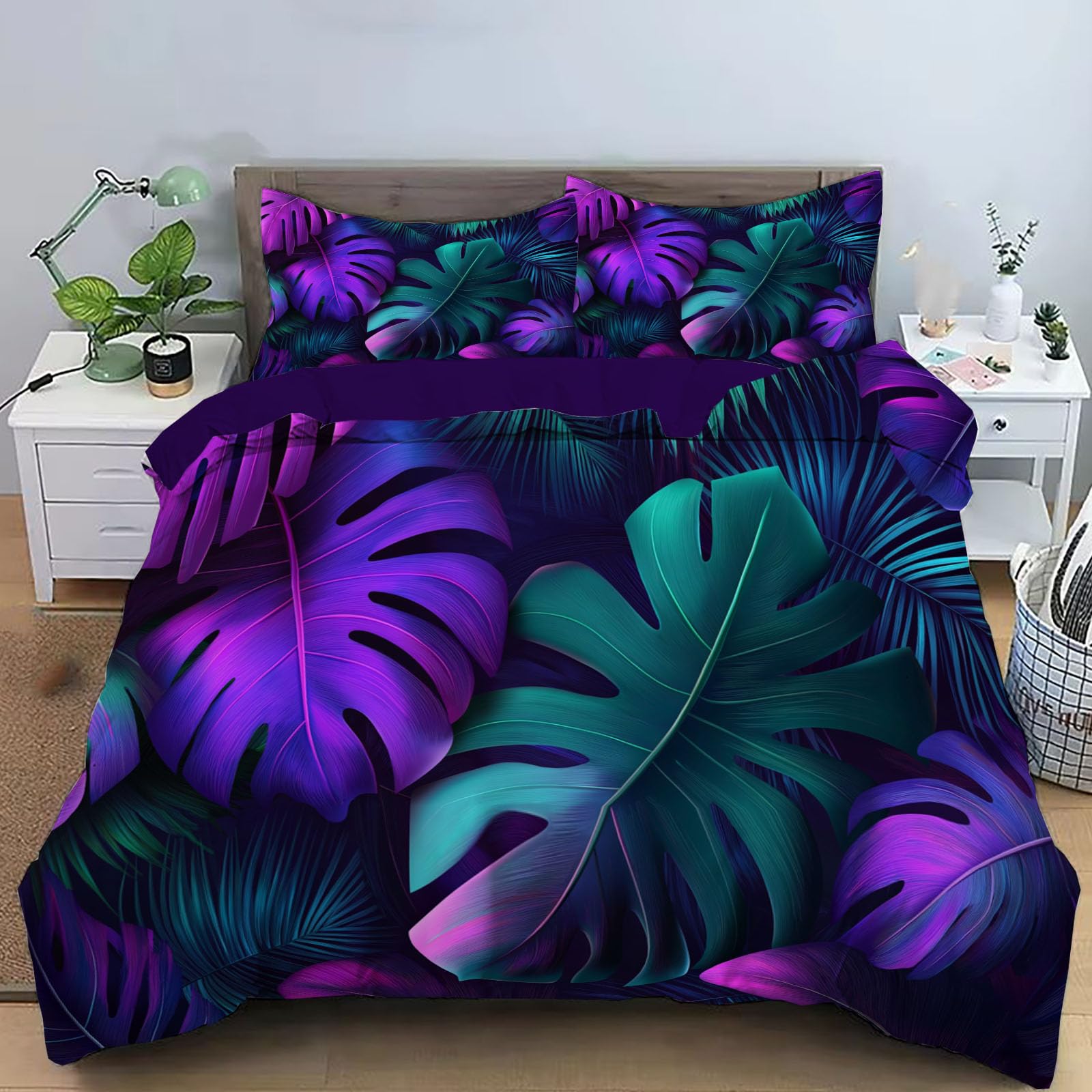 Housse de couette 200x200 tropicale pour une chambre ado ou adulte style jungle