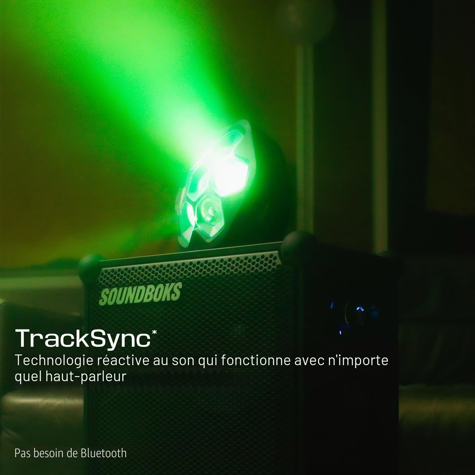 SOUNDBOKS LightBoks Lampe de fête portable audio réactive, contrôle de la musique avec contrôle par application, étanchéité IP65, connexion TeamUp, idéale pour l'extérieur et les événements