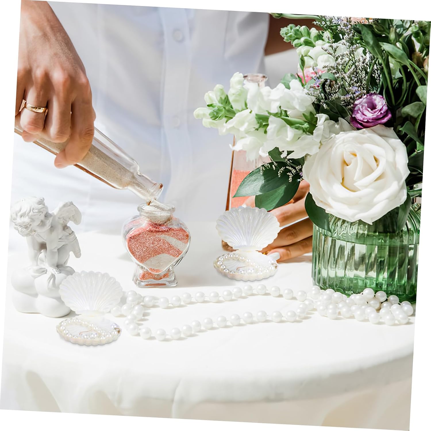 Luxshiny 30pcs Mini Seashell Candy Boxes Decorative Favor Containers for Parties Weddings Anniversaries and Special Occasions for Storing Candies and Jewelry