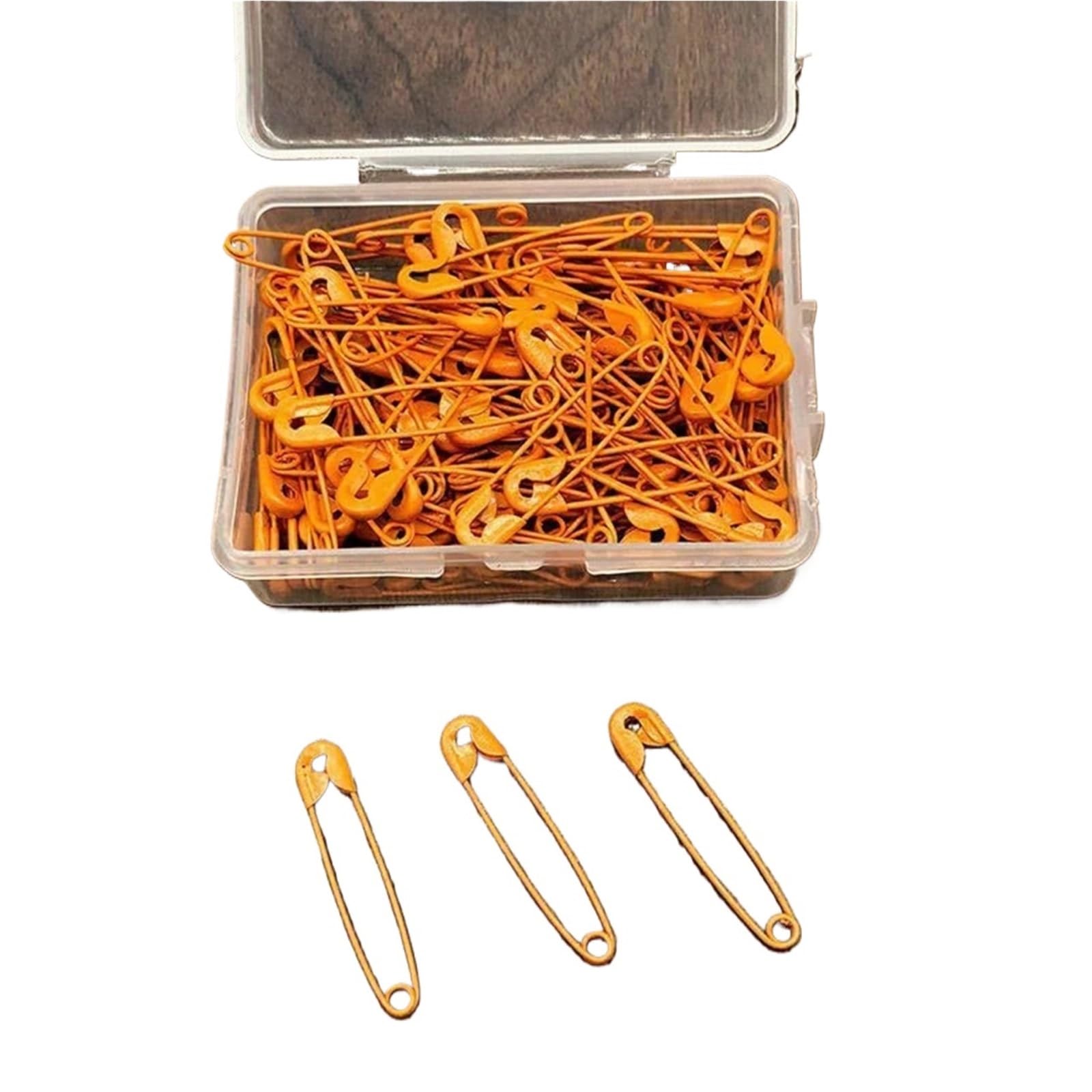 Pins 100pcs Mix Color Colorful Pins Sewing Tools Clothing Accessory 28/38mm Cardigan Sweater Brooch Pin(Orange-100pcs,Length 3.8cm)