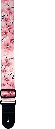 FIREGLOW 花柄 ギターストラップ SH78 Sakura Pink ファイヤーグロー