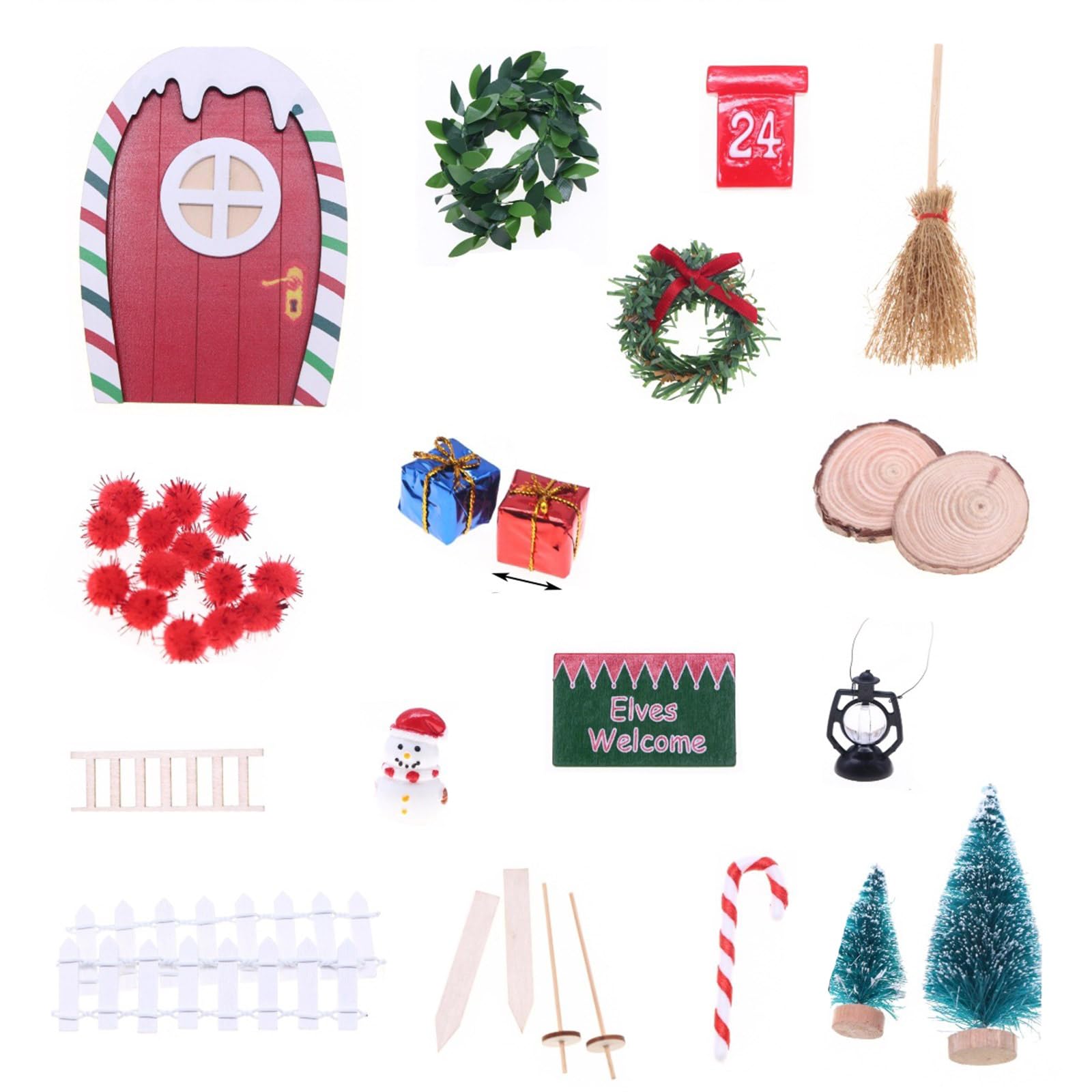 Kalttoy 1Box Christmas Gnomes Scene Set Safe Materials Interactive Dollhouses Accessories Holiday Homes Decoration Resin Holiday Gnomes Ornaments