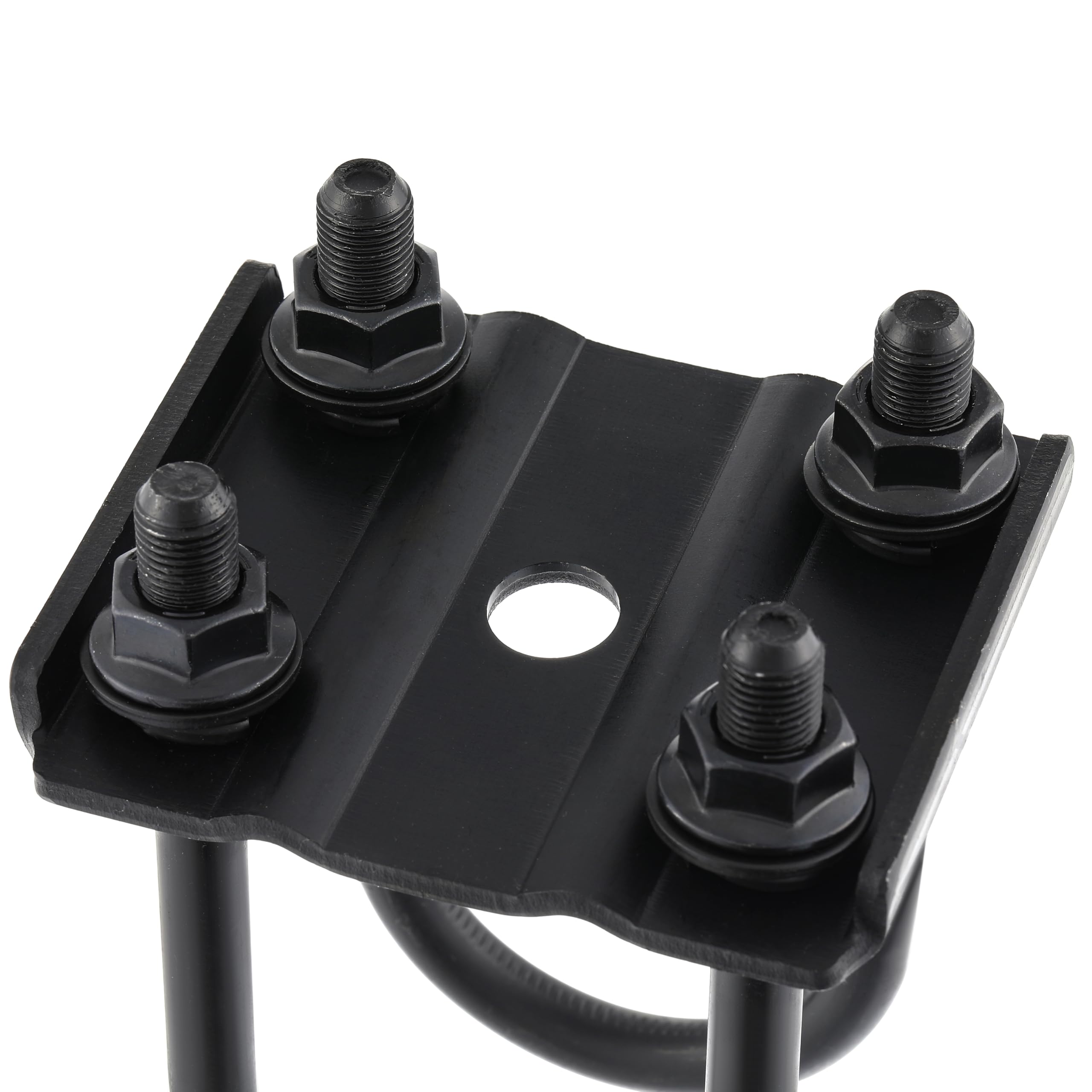 Kit di bulloni a U per asse rotondo per rimorchio da 1587,6 kg, 2-3/8", bulloni a U per asse rimorchio resistenti, lunghezza 14,5 cm, diametro 1,27 cm, passo filettatura 5,1 cm, adatto per