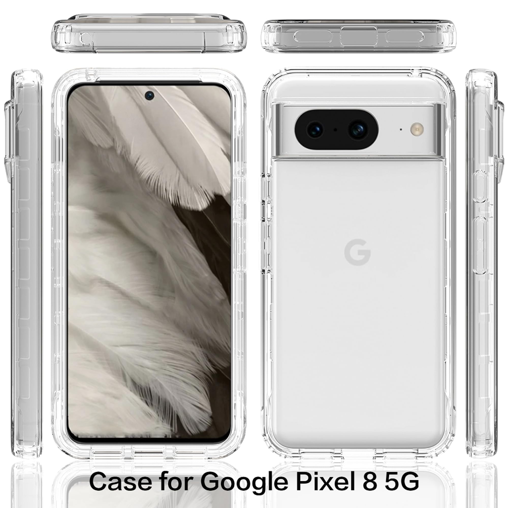 Transparente TPU-Hülle Für Google Pixel 6 – Stoßfest, Mit Displayschutz Und 360° Schutz – Kristallklar