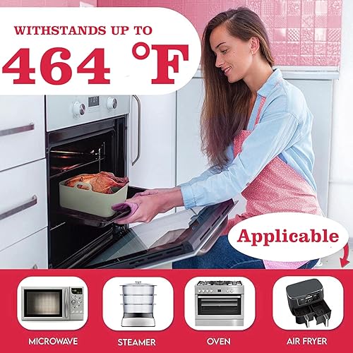 Miniatura 3 de 2 forros de silicona para freidora de aire Ninja Dual Dz201 Dualzone, revestimiento de silicona reutilizable para freidora de aire, apto para