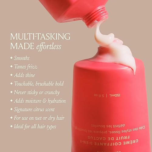 Miniatura 7 de Crema de peinado y varita domadora 3 en 1 de fruta de cactus DAE - Domina los cabellos sueltos, suaviza el encrespado, estiliza las puntas (17.7 ml)