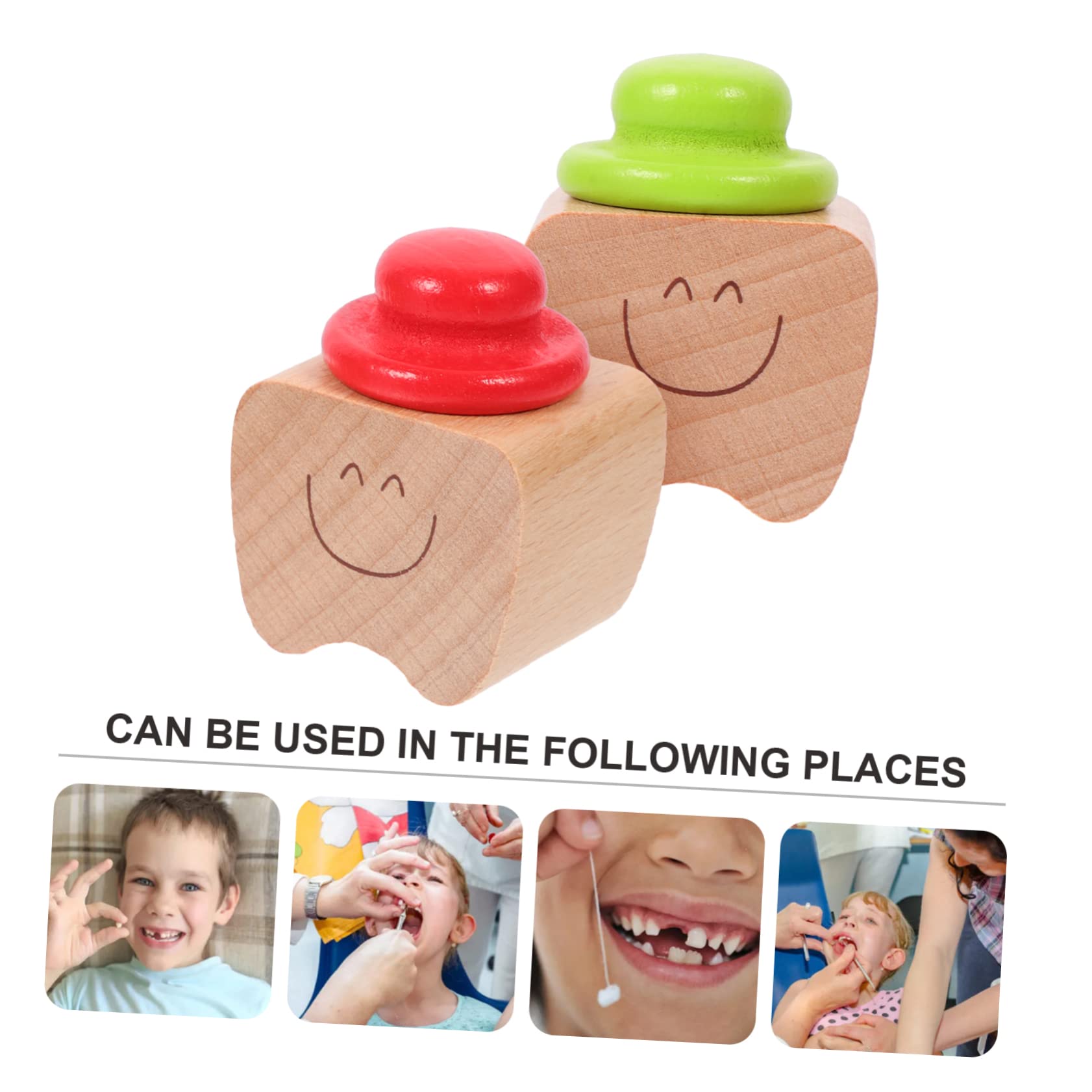 VICASKY 12piezas Cajas De Dientes De Madera Para Recipientes Para Dientes De Leche Recuerdos Infantiles
