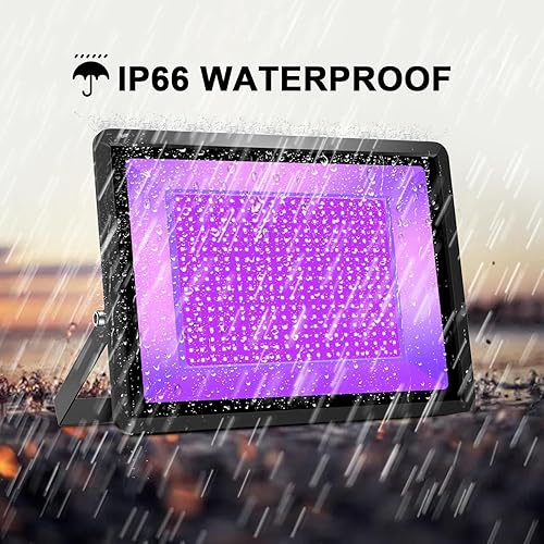 Miniatura 8 de Luces negras de Tansir de 300 W LED con enchufe (cable de 6 pies) para fiesta de Halloween, iluminación de escenario, acuario, pintura corporal,