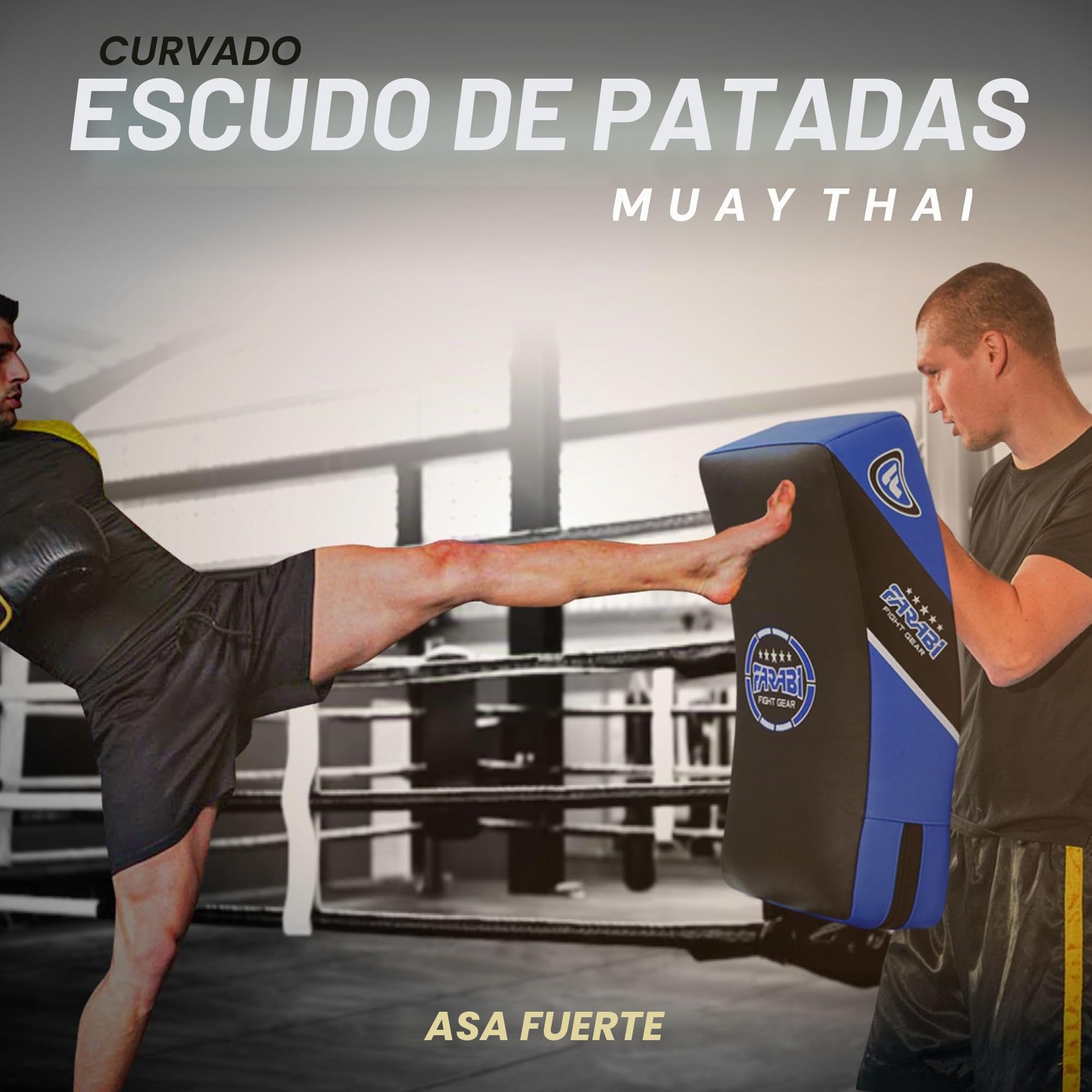 Farabi Sports Escudo pao MMA paos Muay Thai Artes Marciales Hook & Jab Boxeo Patadas Training Target paos Patadas Strike Kick Pad x 1 Unidad