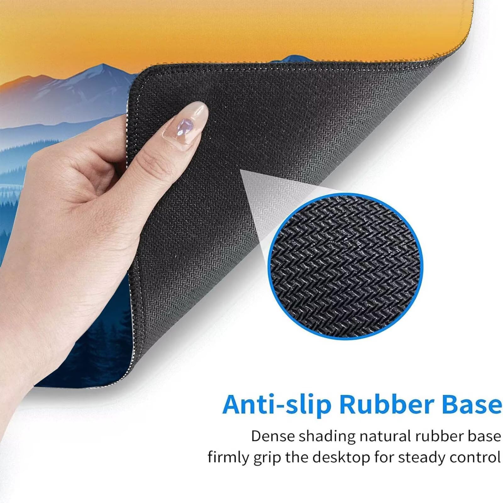 Tappetino Mouse Gaming, 1200x600mm Tappetino Mouse XXL arancione 0c0-129 | Mouse Pad Grande, Ottimizzato per i Sensori da Gioco, Migliora Precisione e Velocità, per Mac e PC, paesaggio
