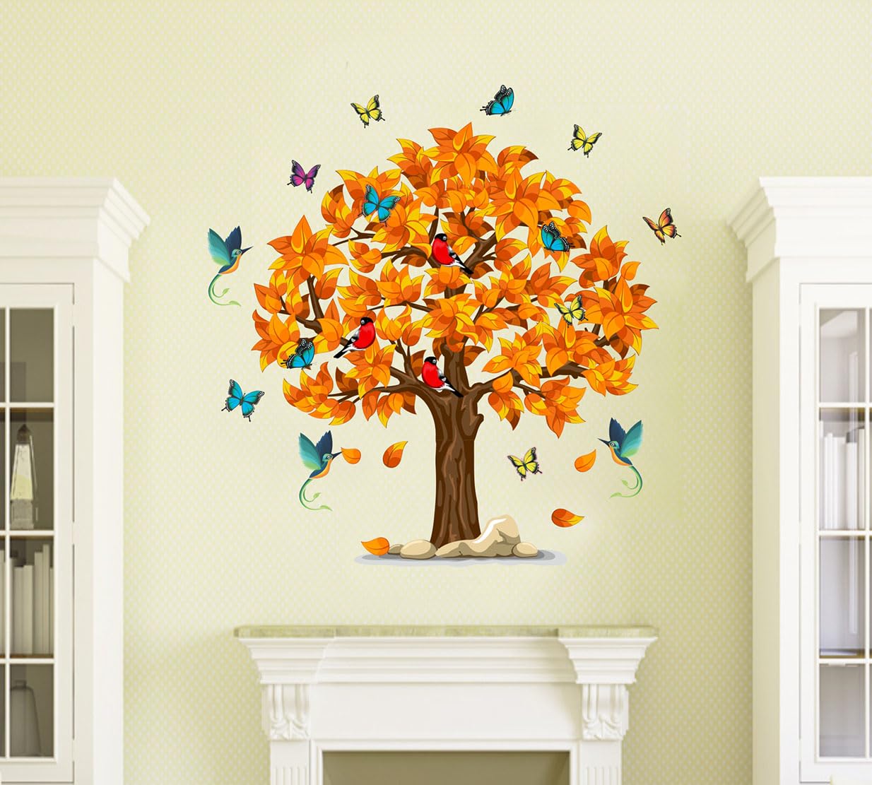 Wallbook Orange Tree Wall Sticker | Wall Stickers for Home, Kitchen, Office, Bedroom & Living Room (71 x 71 cms)-picture-22