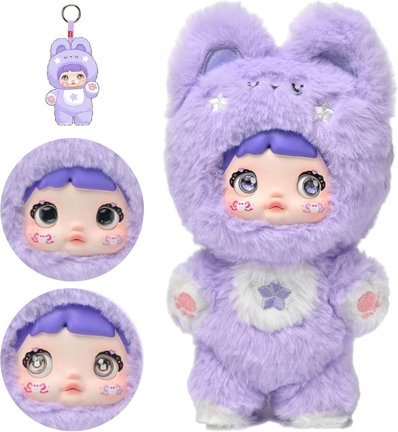 BlockPro Loveliness Never Ends Series Blind Box Opened Doll Confirmed Cute Figures Toys Birthday Gifts (Purple Bunny)