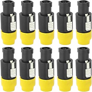 Spina per altoparlante audio connettore per altoparlante audio Connettore per cavo Speakon a 4 pin impermeabilegiallo Spina per altoparlante audio connettore per altoparlante audio Connettore per cavo Speakon a 4 pin impermeabilegiallo