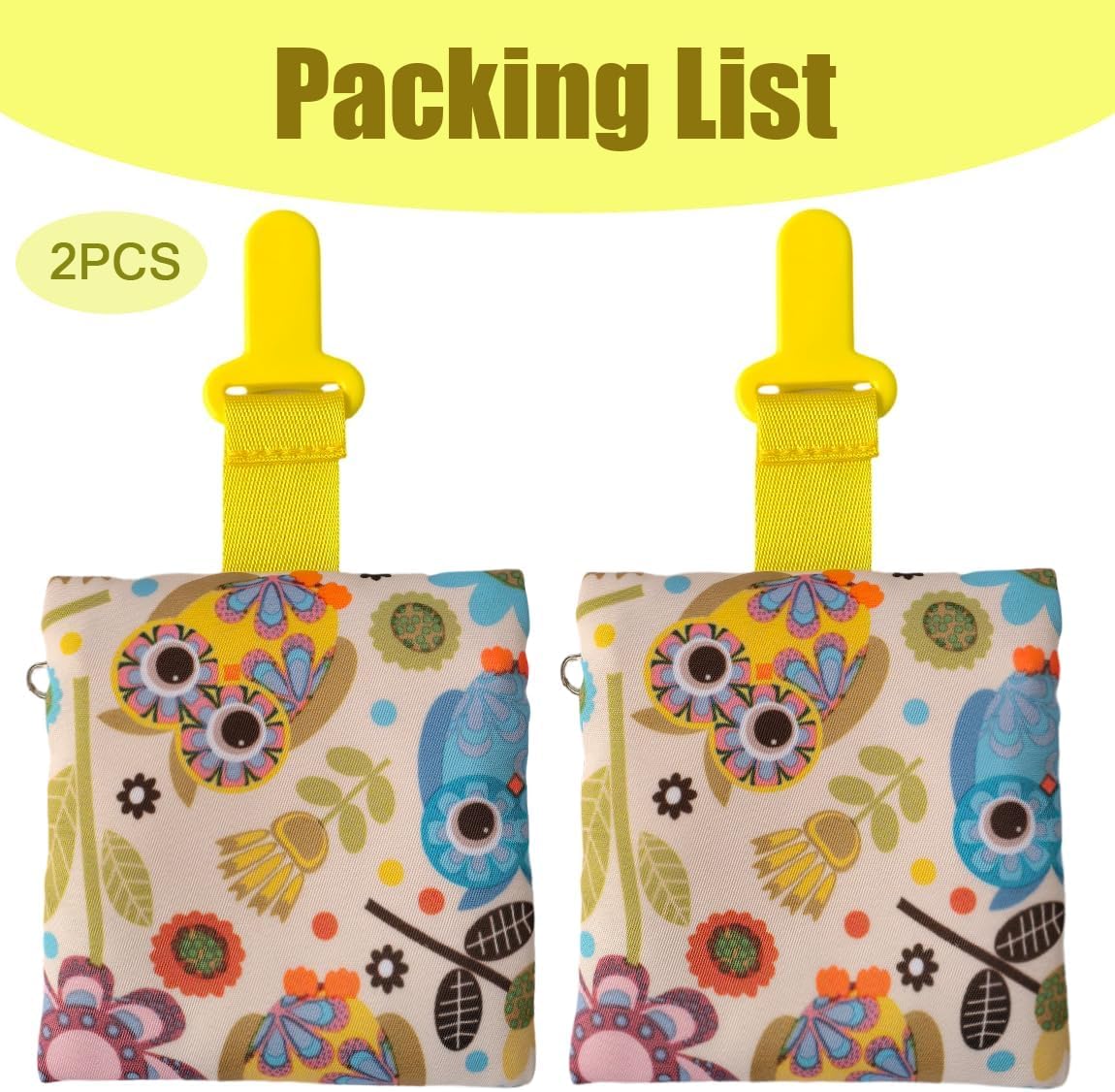 2PCS Feeding Tube Pouch with Zip for NJ Nasogastric Tube Holder, Waterproof NG Feeding Tube Storage Pocket, Reusable Nasogastric Securement Storage Accessory (Yellow)