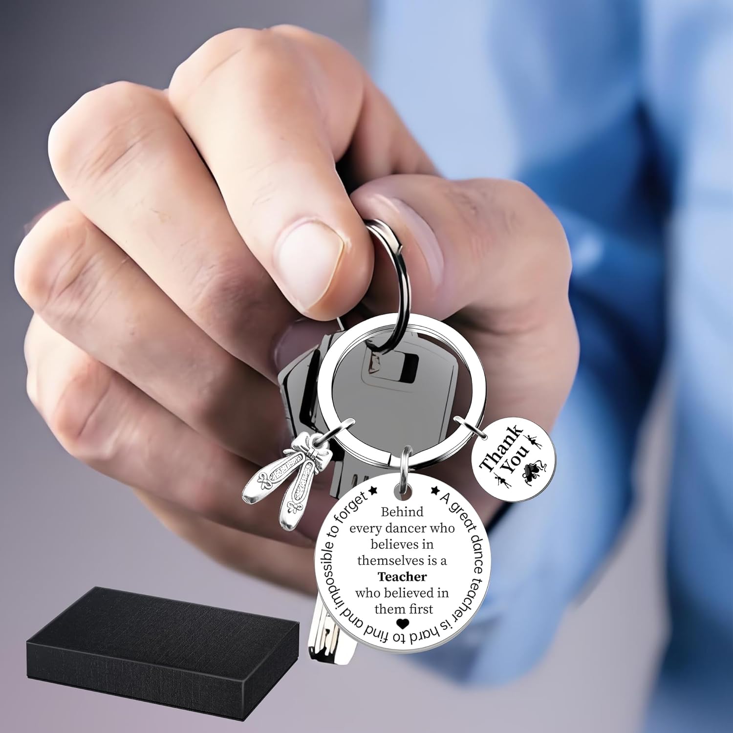 Dance Teacher Gifts Women Men - Thank You Gifts Dance Team Dance Teacher Appreciation Keyring for Dancer Jewelry Keychain - Image 7