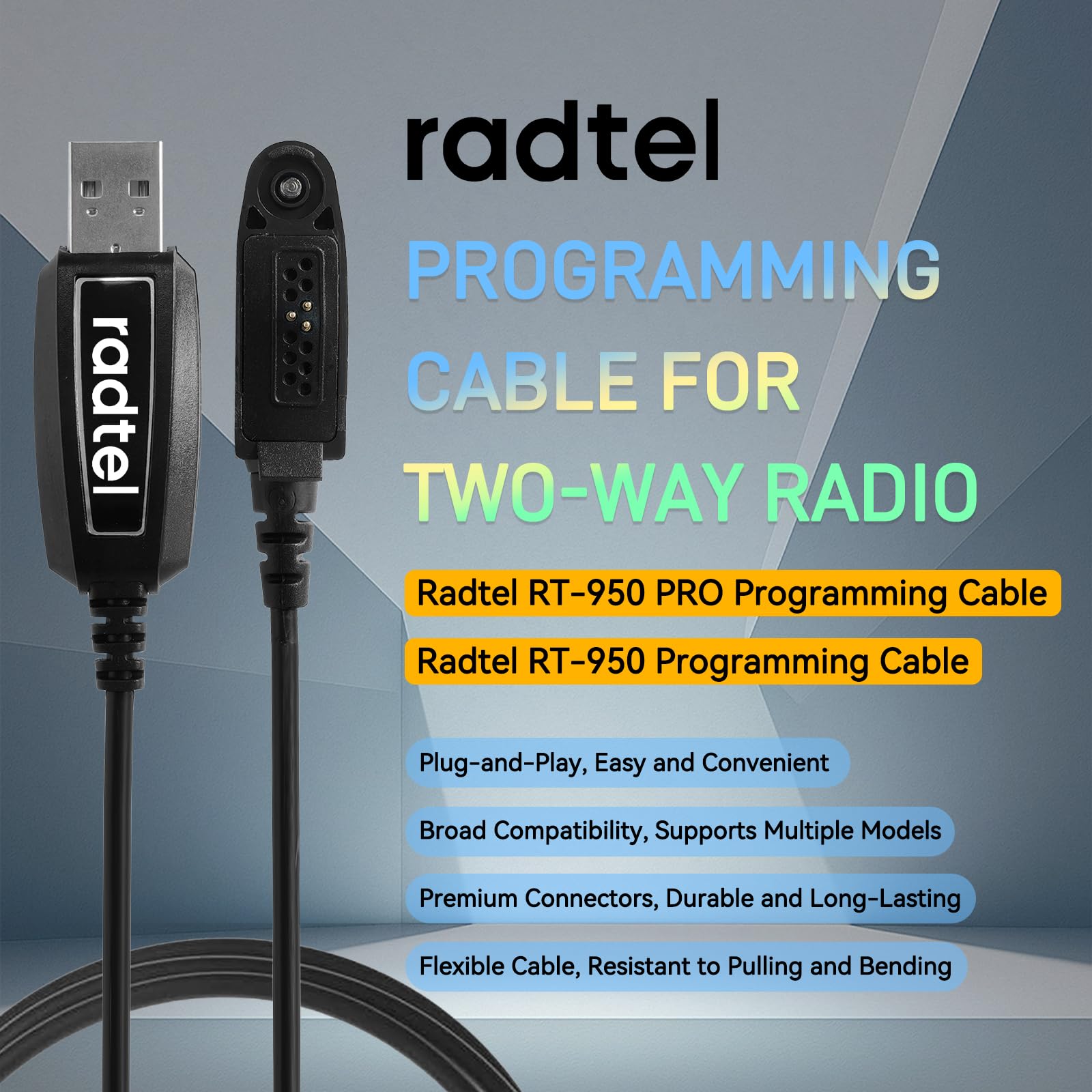 radtel USB Programming Cable RT-950 RT-950 Pro Handheld Radio transceiver