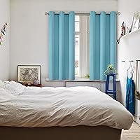 Vista 2 de BGment Cortinas opacas con aislamiento térmico y ojales, cortinas para oscurecer la habitación y la sala de estar, juego de 2 paneles