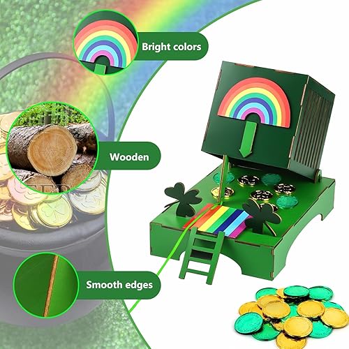 Miniatura 6 de Roacasumy Kit de manualidades de trampa de duende del día de San Patricio para niños, kit de trampa de duende para atrapar a un duende, suministros
