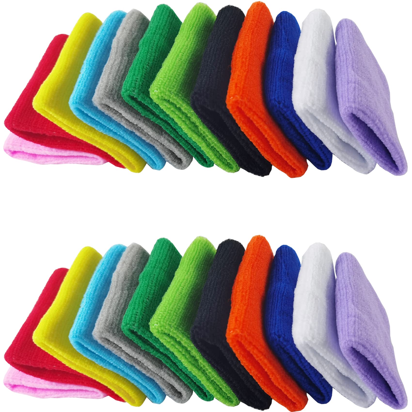 4 Bracciali Assorbenti In Seta Ghiaccio – Unisex Per Sport (Tennis, Palestra, Basket) – Nero/Blu