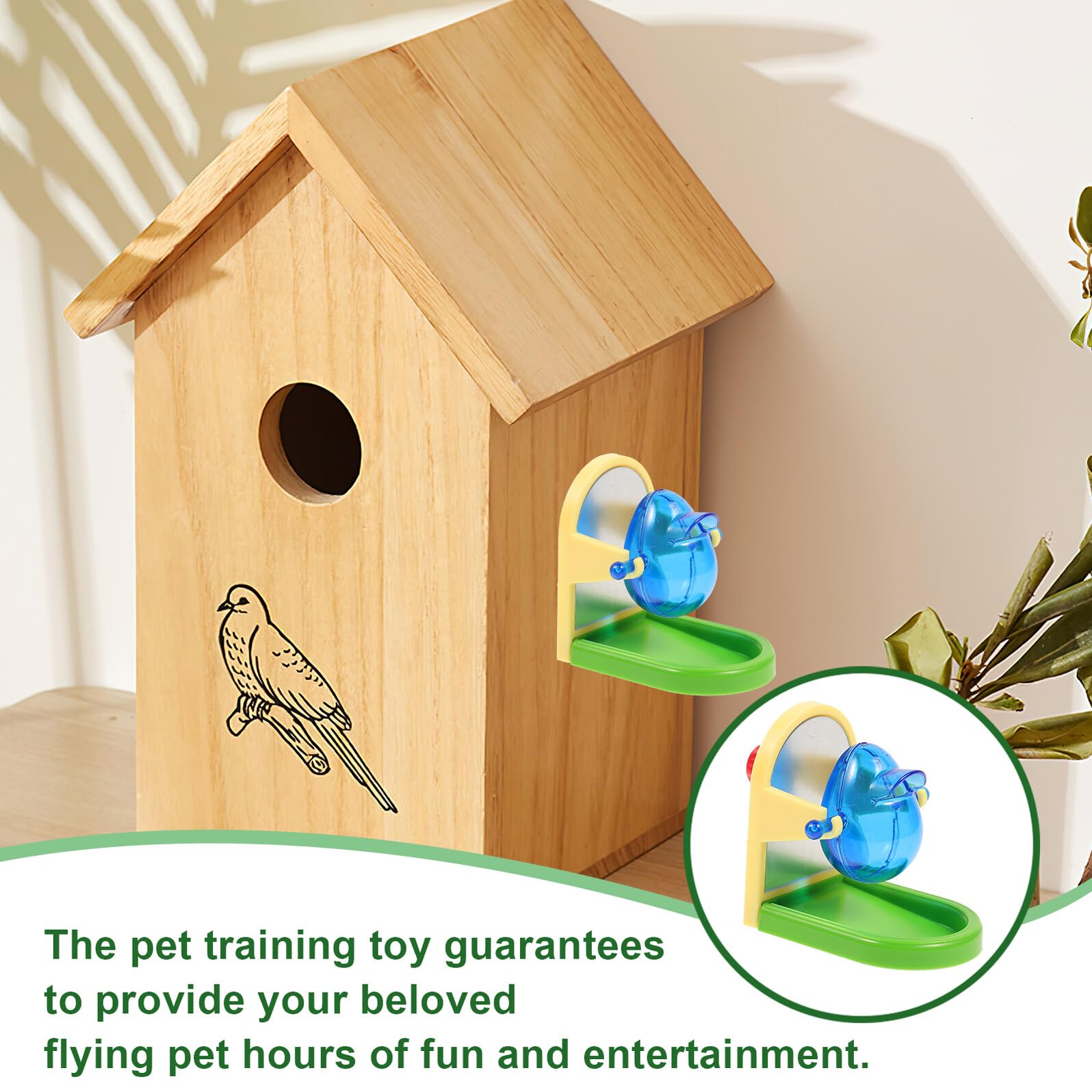 Homoyoyo Juguete Educativo para Loros de Tamaño Compacto Resistente y Seguro Adecuado para Entrenamiento y Desarrollo Mental de Aves Juguete para Mascotas Diseño Color Color Aleatorio