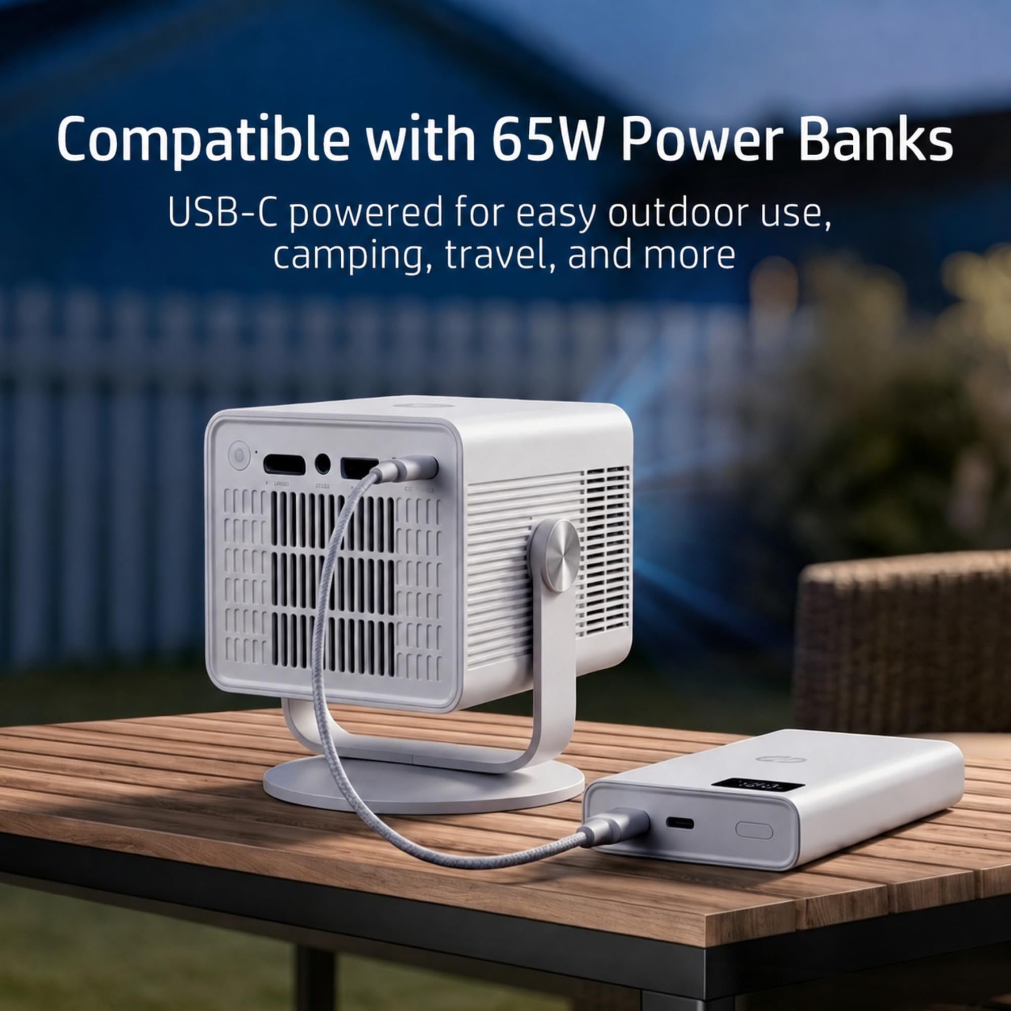 HP Vidéoprojecteur avec Applications, Compatible Batterie Externe USB-C
