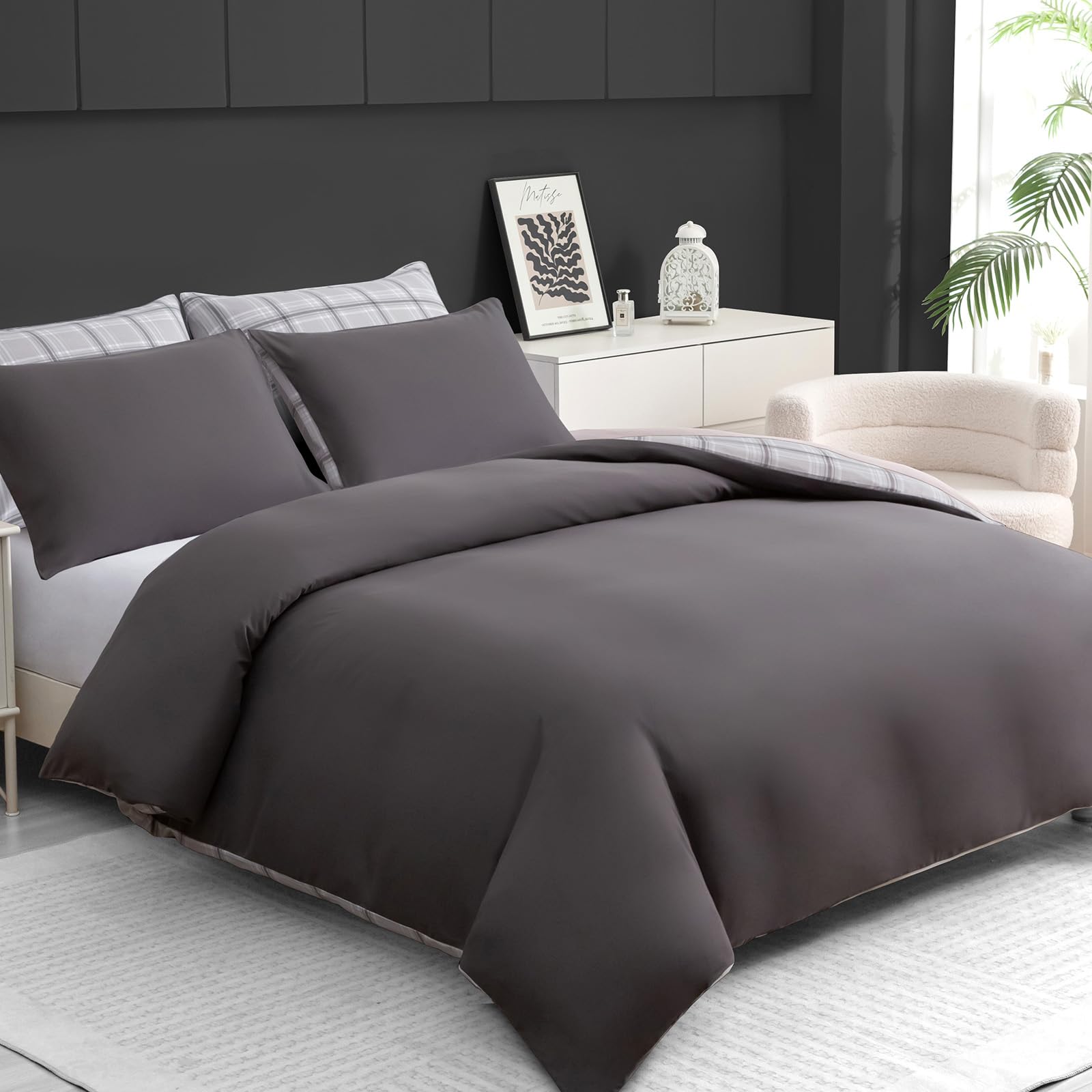 Pamposh Double Duvet Set, Brushed Microfiber Double Duvet Cover - Image 2