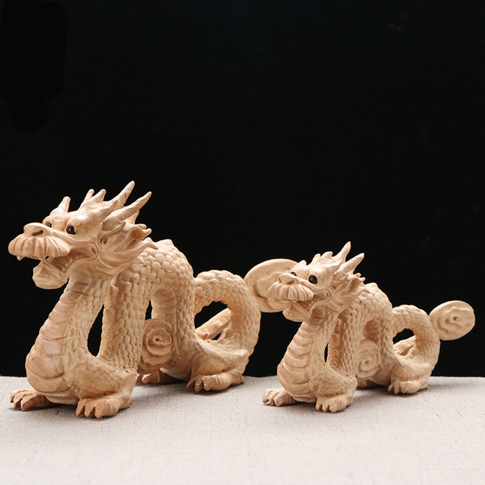 Figuren, Handgeschnitzte Drachenfiguren for die Dekoration von Zuhause oder Büro – Drachengeschenk, Glückssymbol, Skulptur(S)