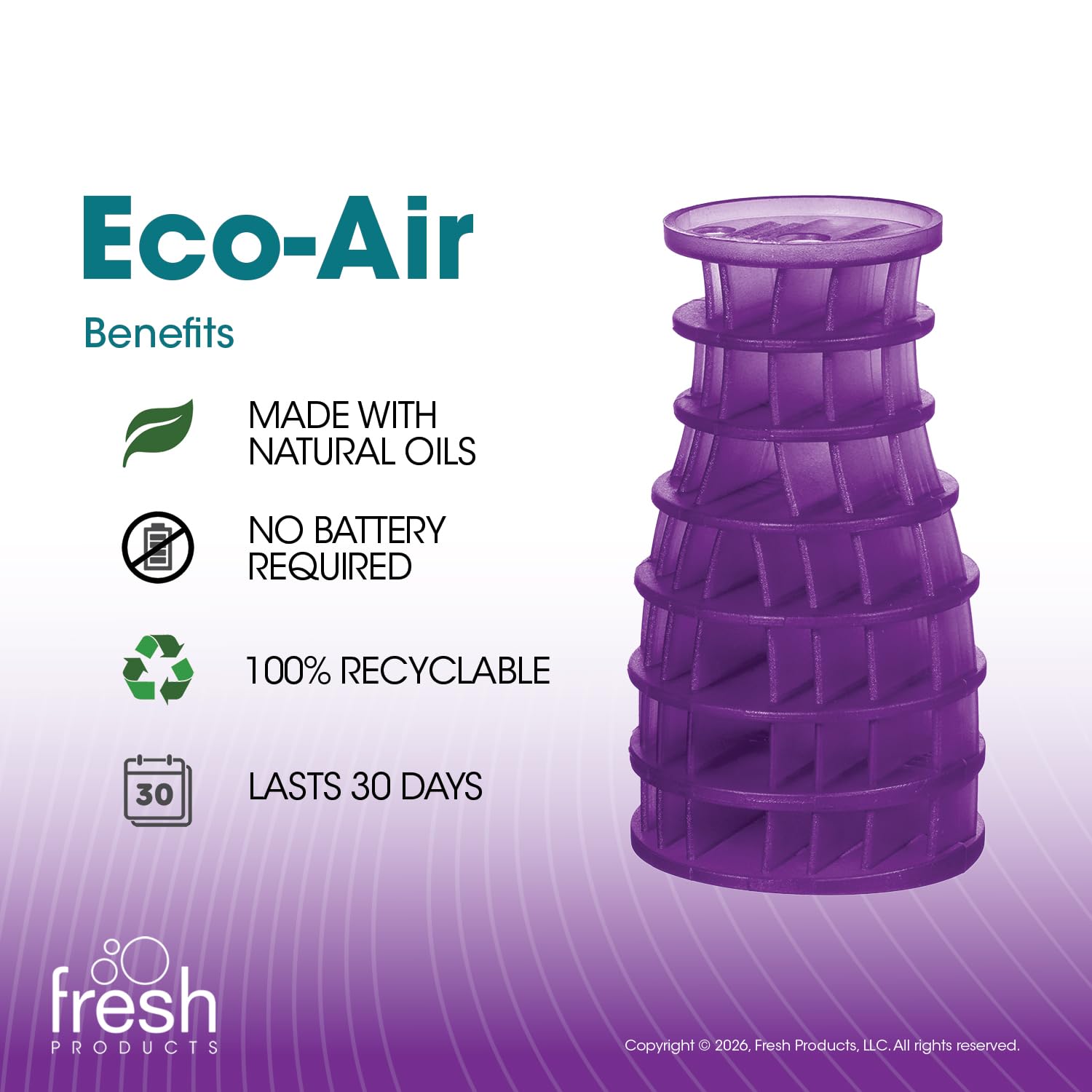 Fresh Products EA-F-006I036M-11 Eco odświeżacz powietrza, lawendowy, 6 sztuk
