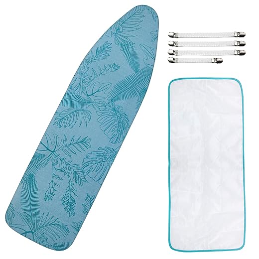 Dalykate Ironing Board Cover and Pad, 15" x 54", Thick Padding, Elastic Edge, Scorch & Stain Resistant, Includes Fasteners & Mesh Cloth