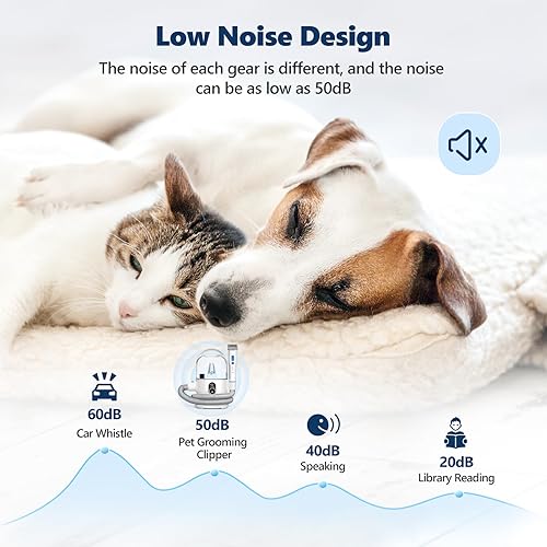 Miniatura 4 de Kit de vacío para aseo de mascotas, cortaúñas para perros para aseo, cepillo de pelo de gato, herramienta de suministros de recortadora, 15 Kpa de