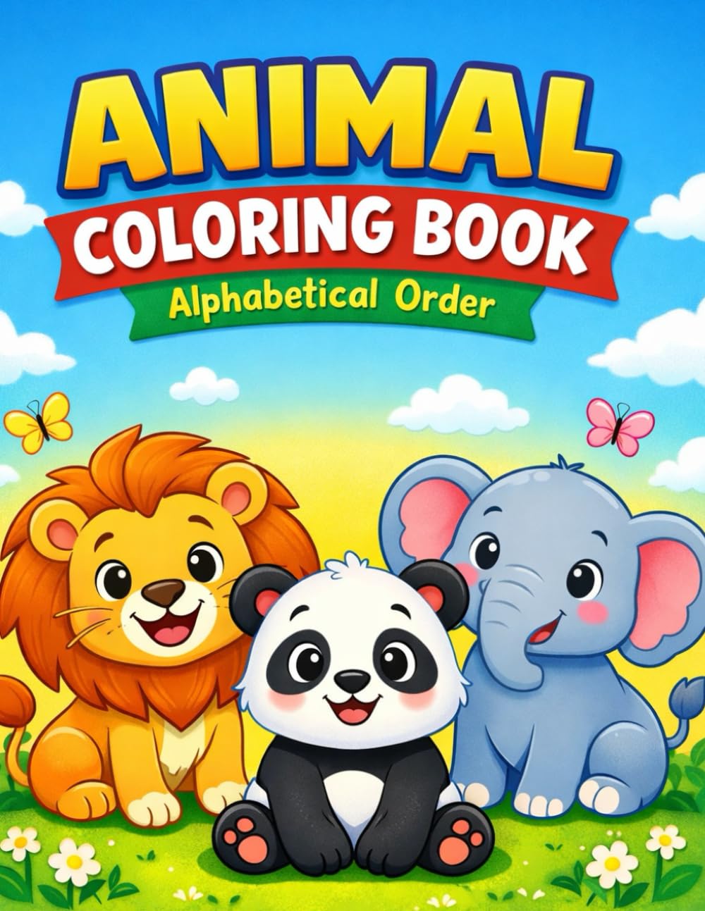 Animals coloring book for kids: Alphabetical Order