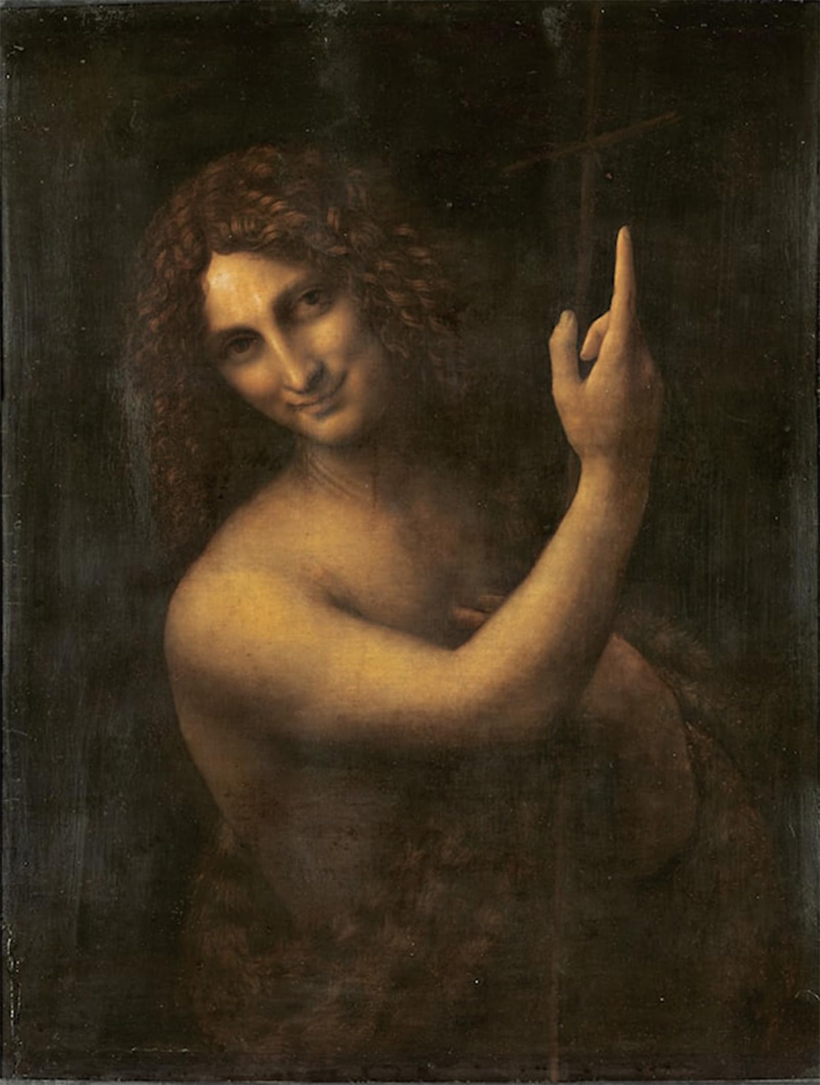SERENDIPITP Vintage Picture Print on Canvas Wall Art Poster St John the Baptist by Leonardo Da Vinci Artwork Print Poster for Wall Decor 60x90cm