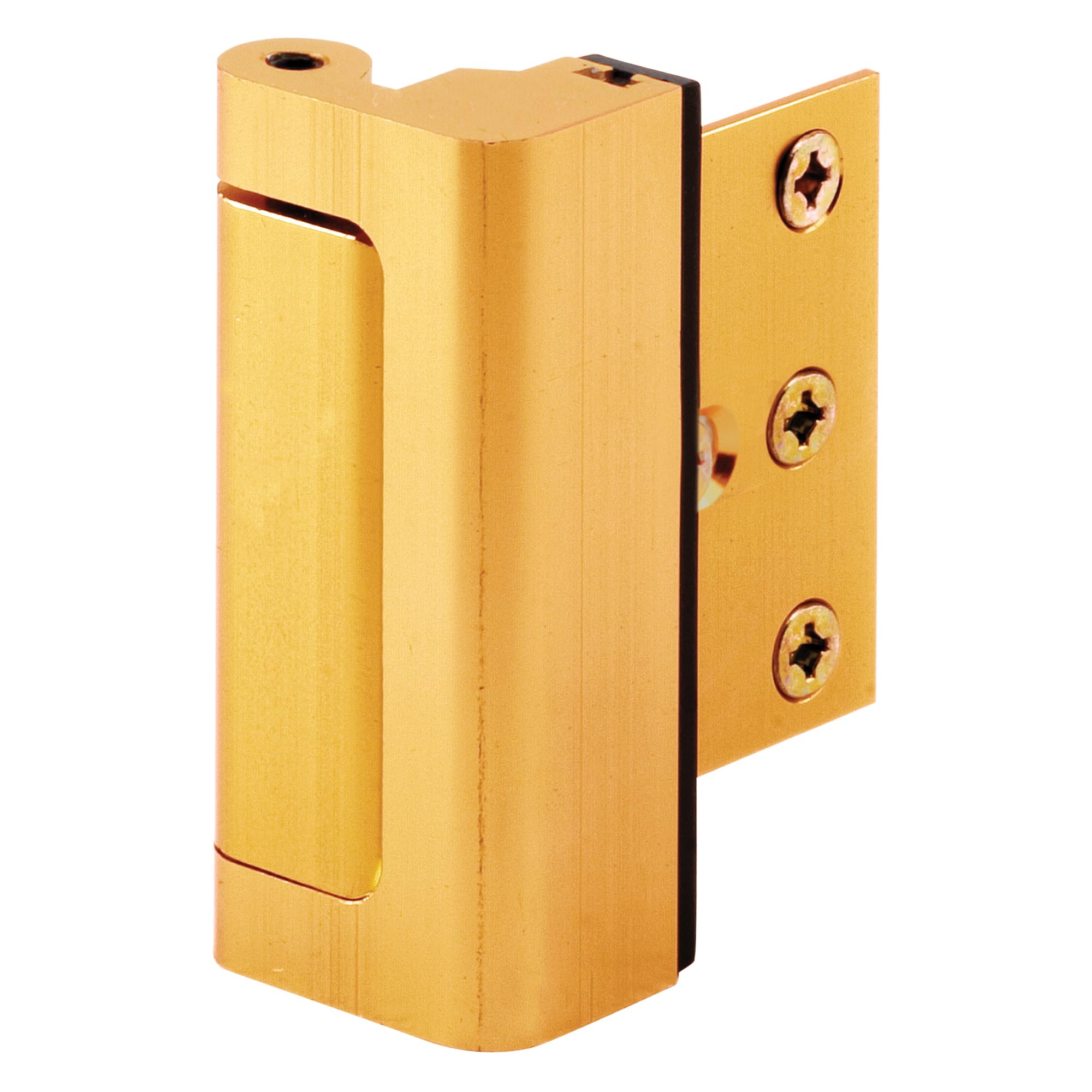 Prime-Line Defender U 10826 - Serratura di rinforzo per porta anodizzata, aggiunge extra sicurezza alla tua casa e previene l'ingresso non autorizzato, arresto da 3", finitura in alluminio