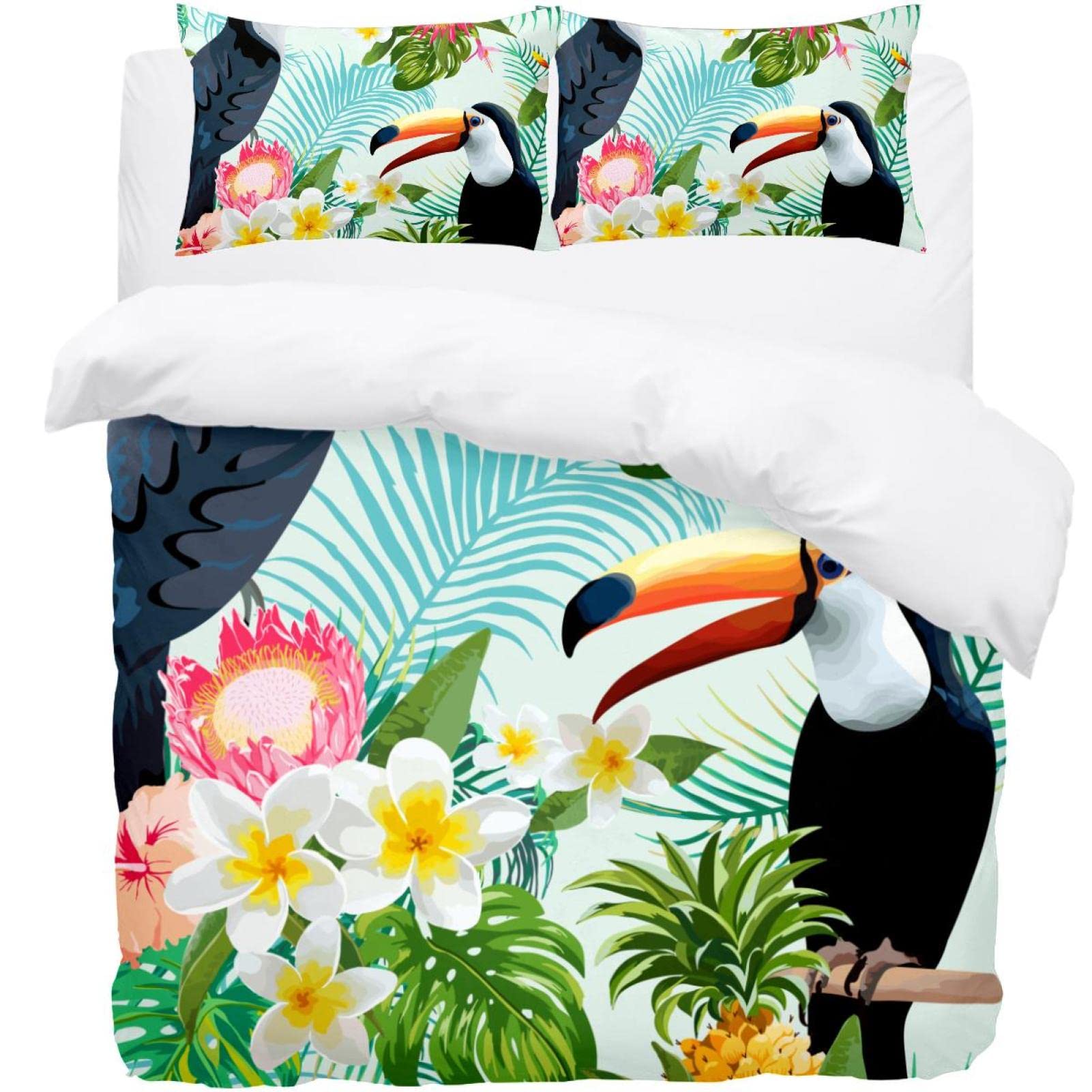 Parure de lit toucan tropical pour transformer votre chambre en oasis de verdure