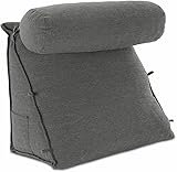 maxVitalis Rückenkissen Bett/Sofa mit Abnehmbarer Nackenrolle und...