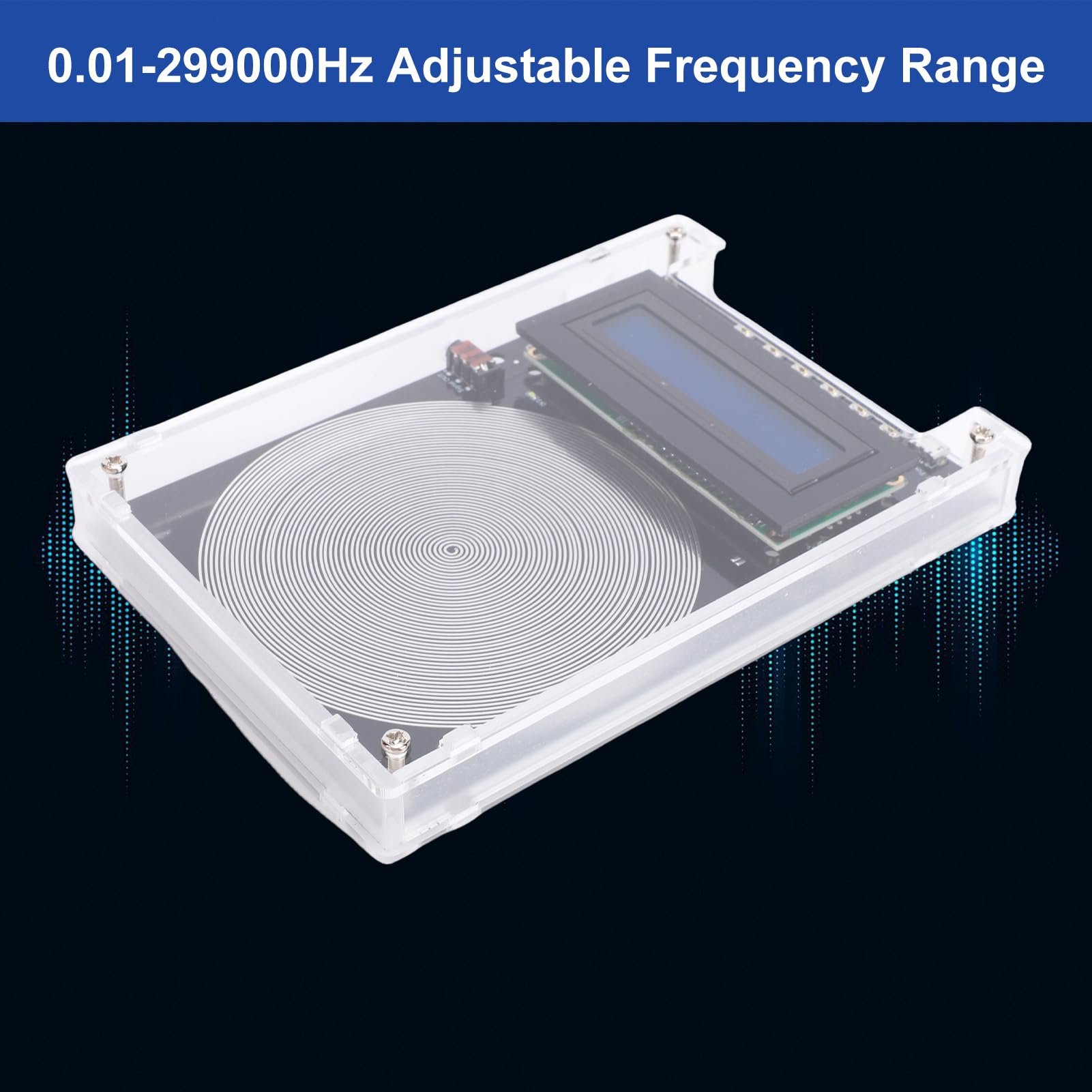 Eujgoov Generador de Resonancia, Frecuencia Ajustable de 0,01-299000 Hz con Ondas Invertidas Cuadradas Sinusoidales Puras para Relajación en Estudio de Laboratorio (BLACK)