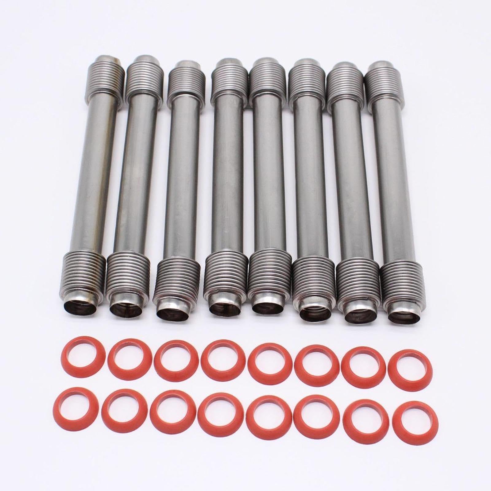 Kit di Aste di Spinta in Acciaio Inossidabile per Autoveicoli con Anelli di Tenuta, Ideale per La Manutenzione Del Motore E per I Proprietari di Auto.