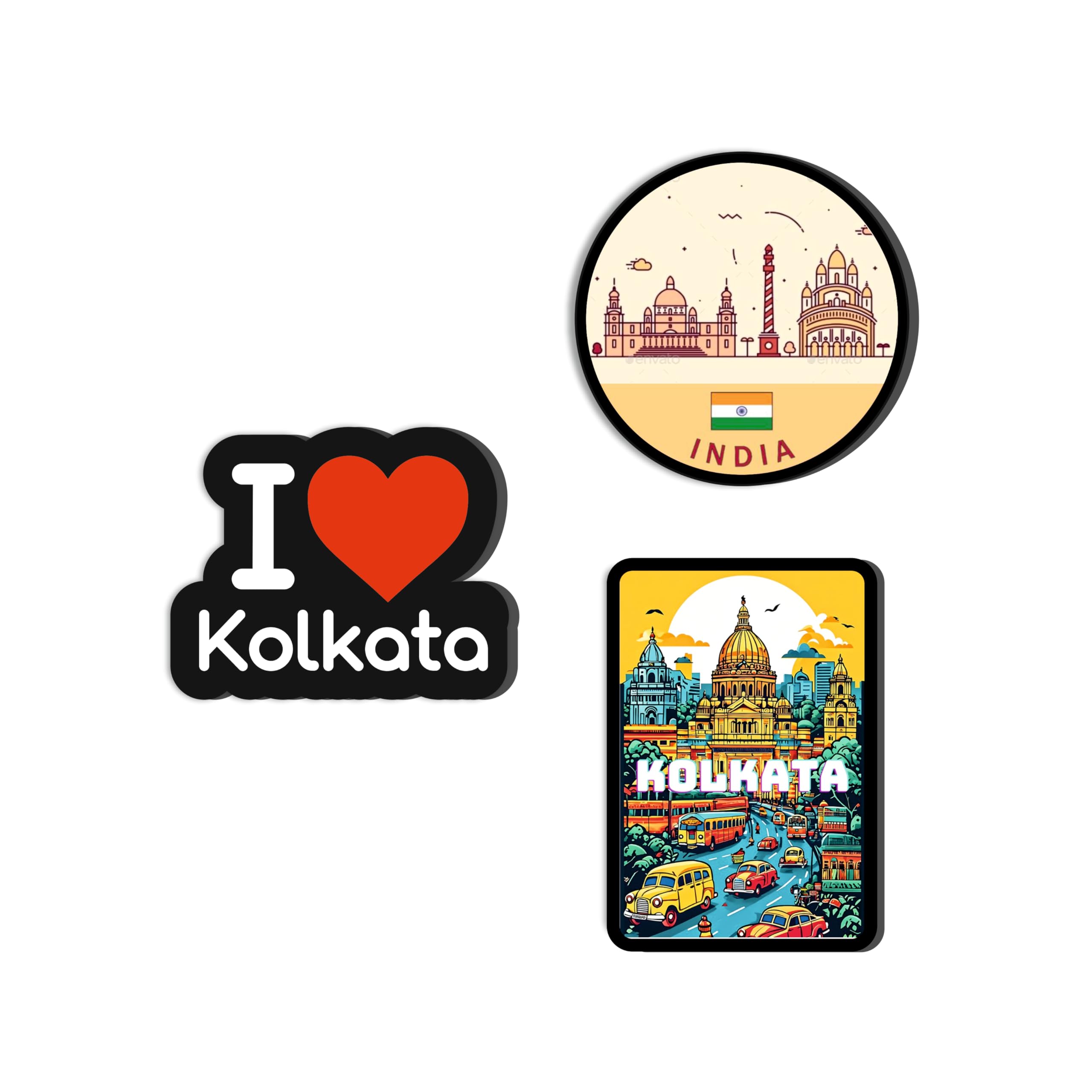 India Fridge Magnets - Set of 3 | Travel Decor -9 India Fridge Magnets - Set of 3 | Travel Decor -9