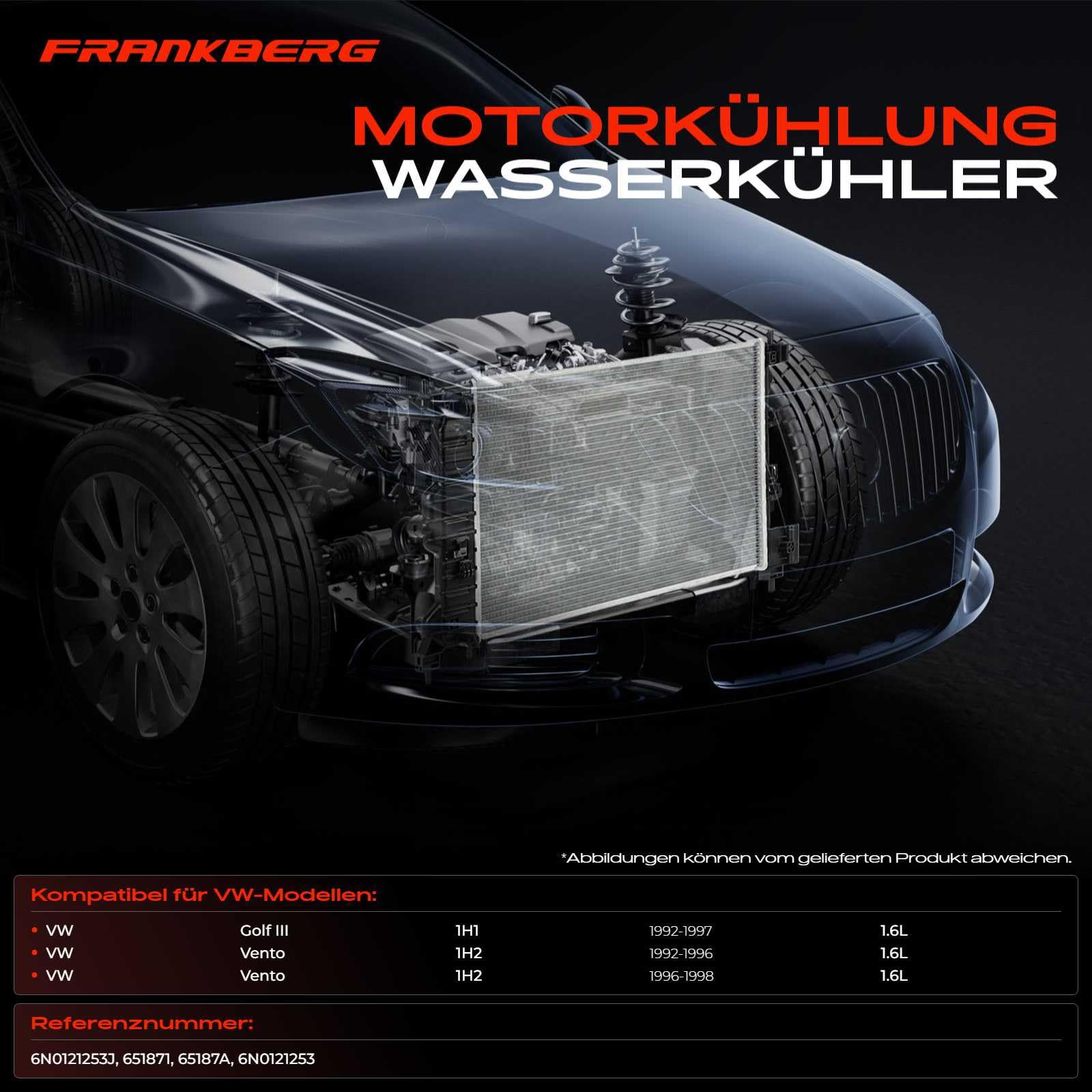 Frankberg Kühler Wasserkühler Motorkühler Schaltgetriebe 651871