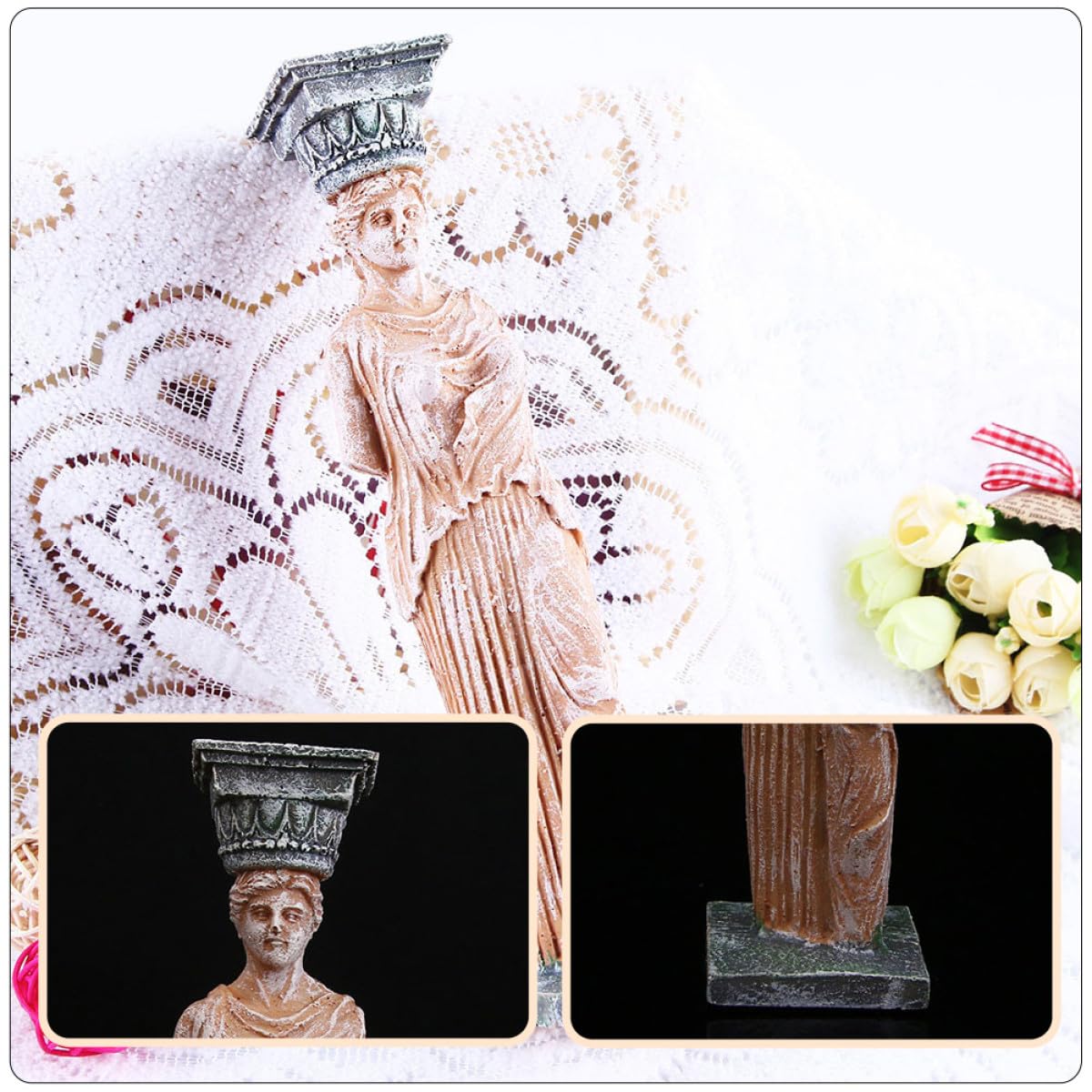 Beaupretty Decoración de Pecera 2 Piezas de Estatua de Diosa en Resina, Accesorios Elegantes para Acuarios de Agua Dulce y Ambiente Submarino