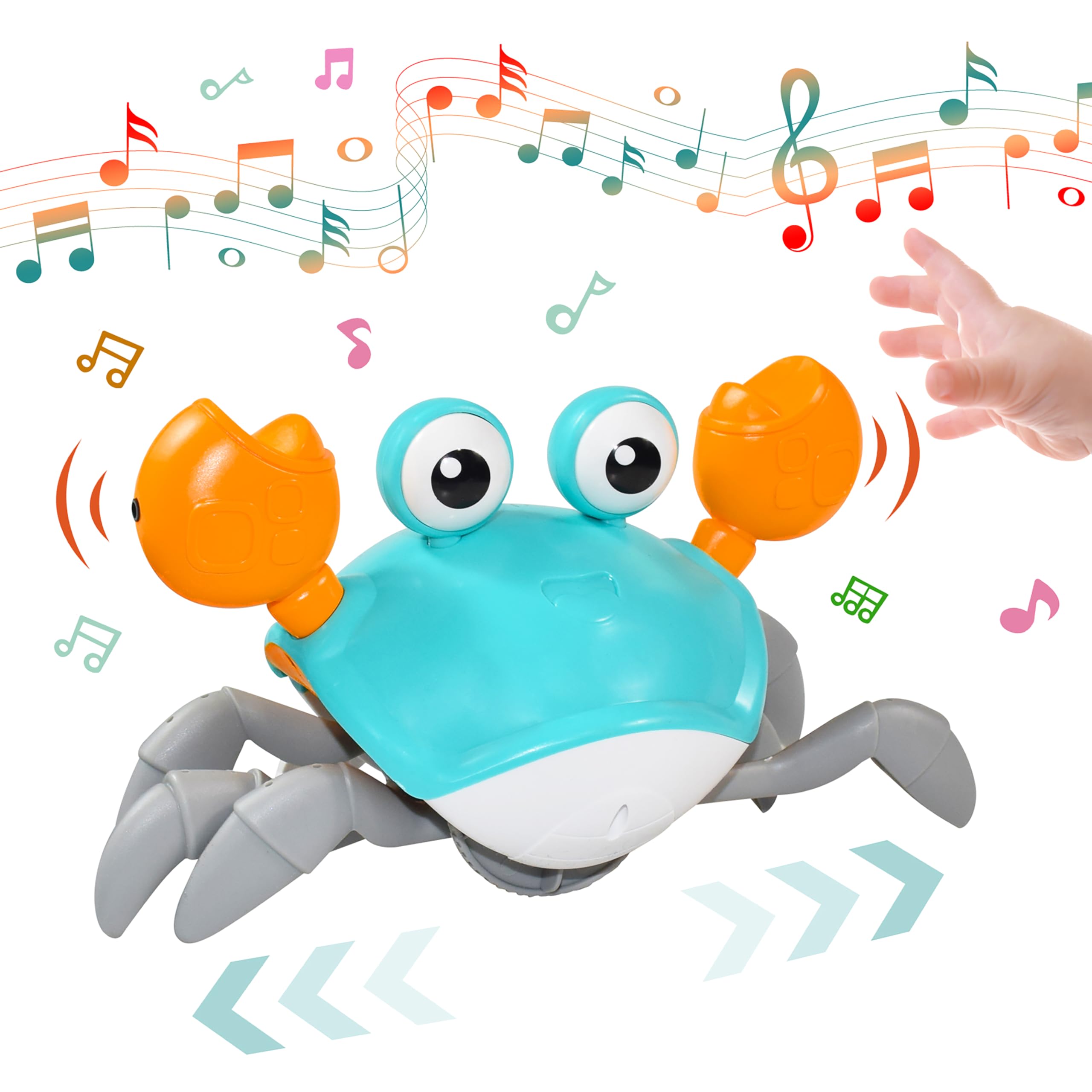 VGRASSP Cute Crawling Musical Crab Toy - Rechargeable, Automatic Obstacle Avoiding Sense Induction Toy with Soft Soothing LED Light and Dynamic Music (Color As Per Stock) (B0D7HT2DTX) Amazon Price History, Amazon Price Tracker