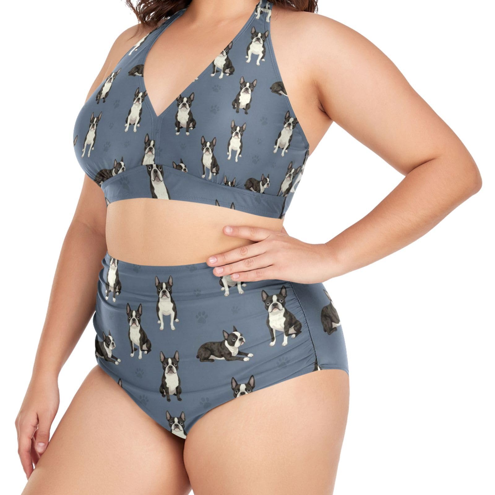 FRODOTGV Curvy Maillot de bain deux pièces pour femme L-4XL