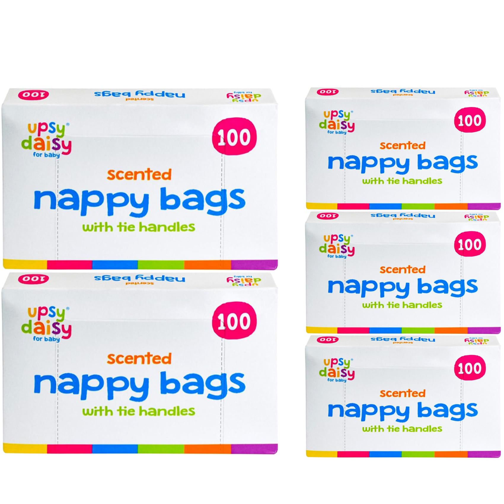 100-1000x Disposable Scented Nappy Bags With Tie Handle Fragranced Baby Diaper Changing Bin UK FREE P&P (10)