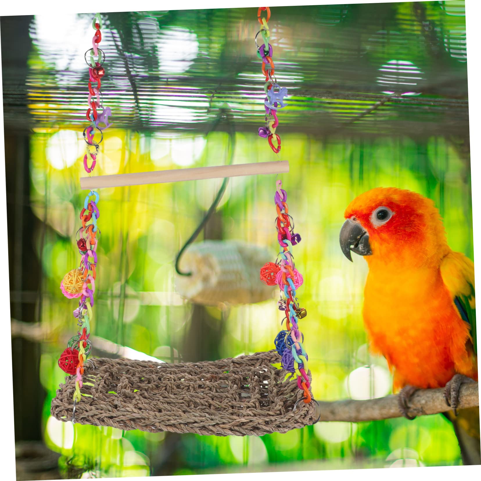 Hamaca Colgante para Pájaros Tipo Jaula, Juguete Creativo 1 Set