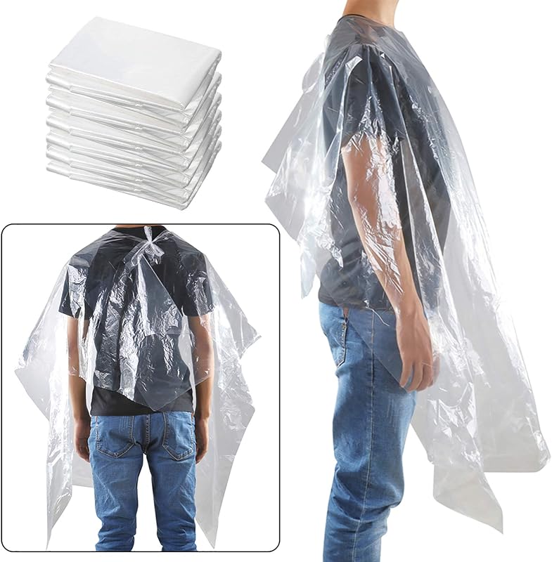 100 Pcs Disposable Hair Salon Capes, 59 x 43.3 in，Disposable Cape for Dye | Plus Size Hair Cutting Cape, Waterproof Hairdressing Capes for Hair Stylist,Hair Color Cape for dyeing hair