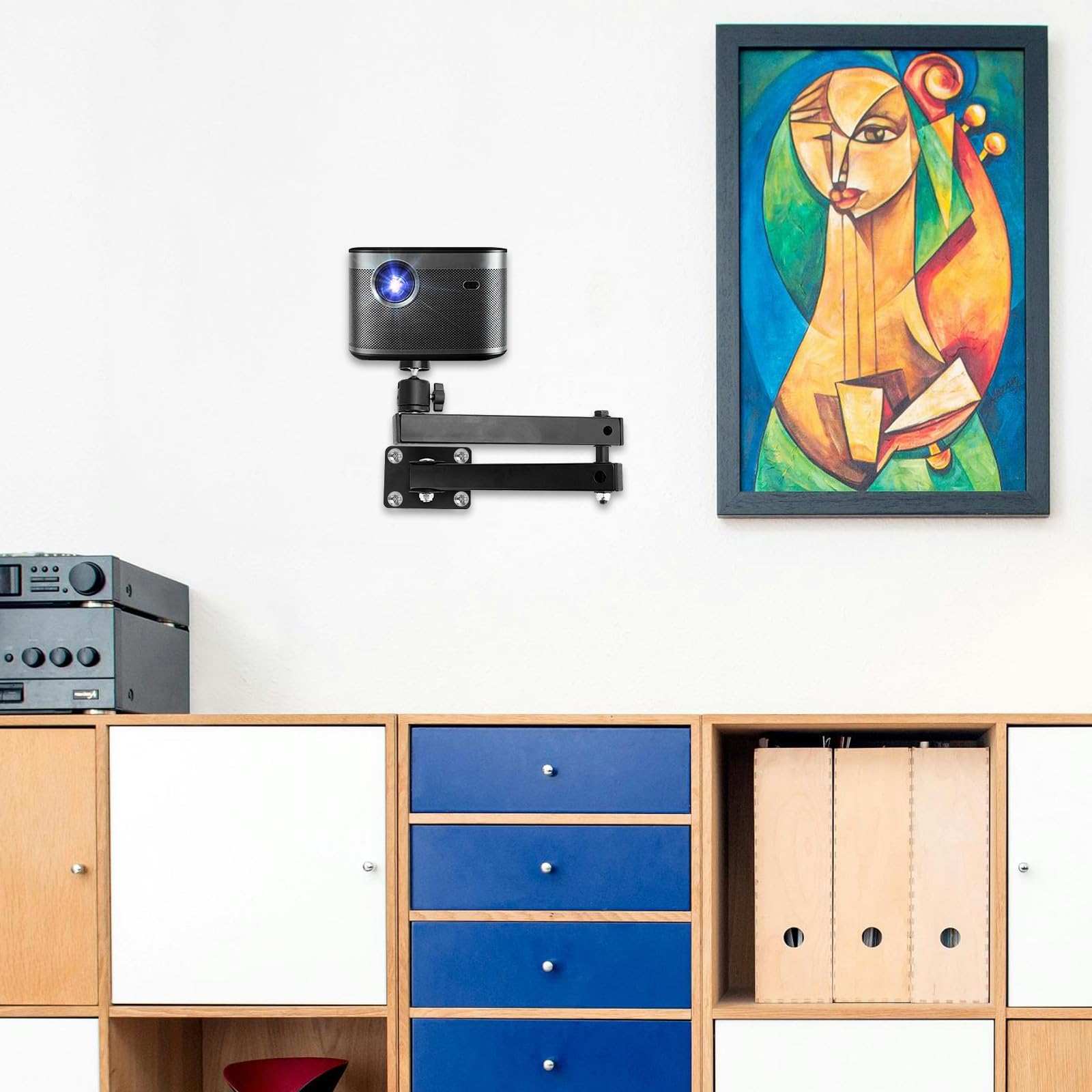 Alipis Supporto per Proiettore a Parete Regolabile Staffa per Router da Parete Stabile e Durevole Mensola Porta Router Wifi per Installazione Semplice e Sicura