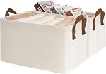 Goodpick Large Fabric Storage Baskets for Shelves, Storage Bins for Organizing, Cloth Baskets for Organizing, Black Storage Basket , 16.75" L x 11" W x 9.75" H, 2-Pack