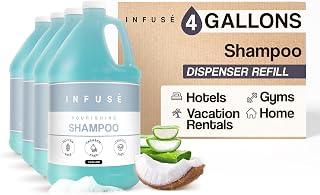 Terra Pure Infuse Hotel Shampoo | 1 Gallon | Designed to Refill Soap Dispensers (Set of 4)
